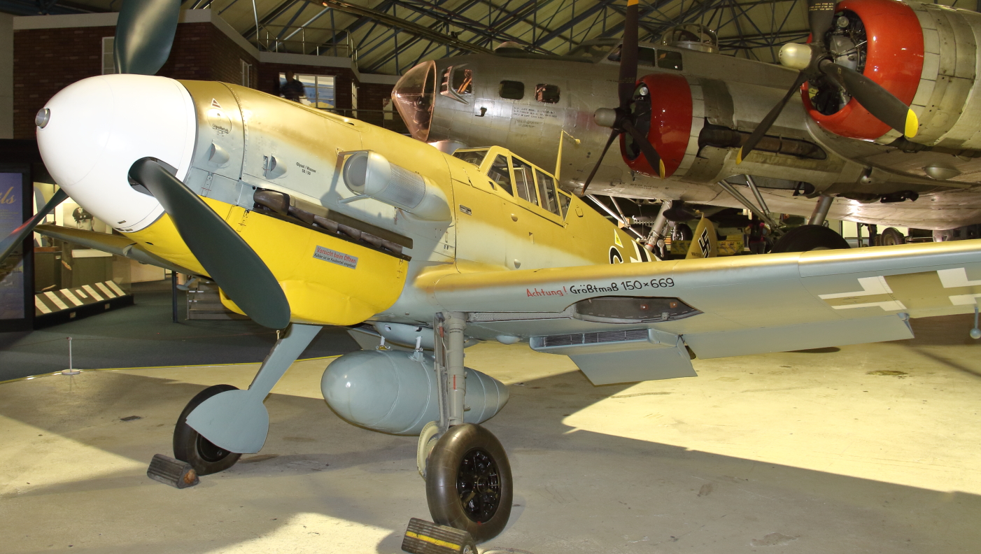 Bf 109G-2/Trop W.Nr 10639 w Royal Air Force Museum London (fot. Łukasz Golowanow, konflikty.pl)