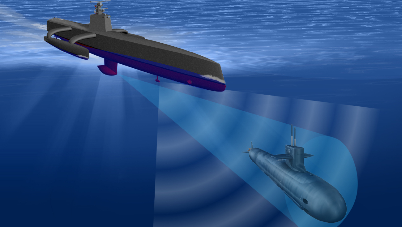 US Navy 2030  Wizja bezzałogowej jednostki ACTUV; według jej koncepcji wybudowano USS Sea Hunter