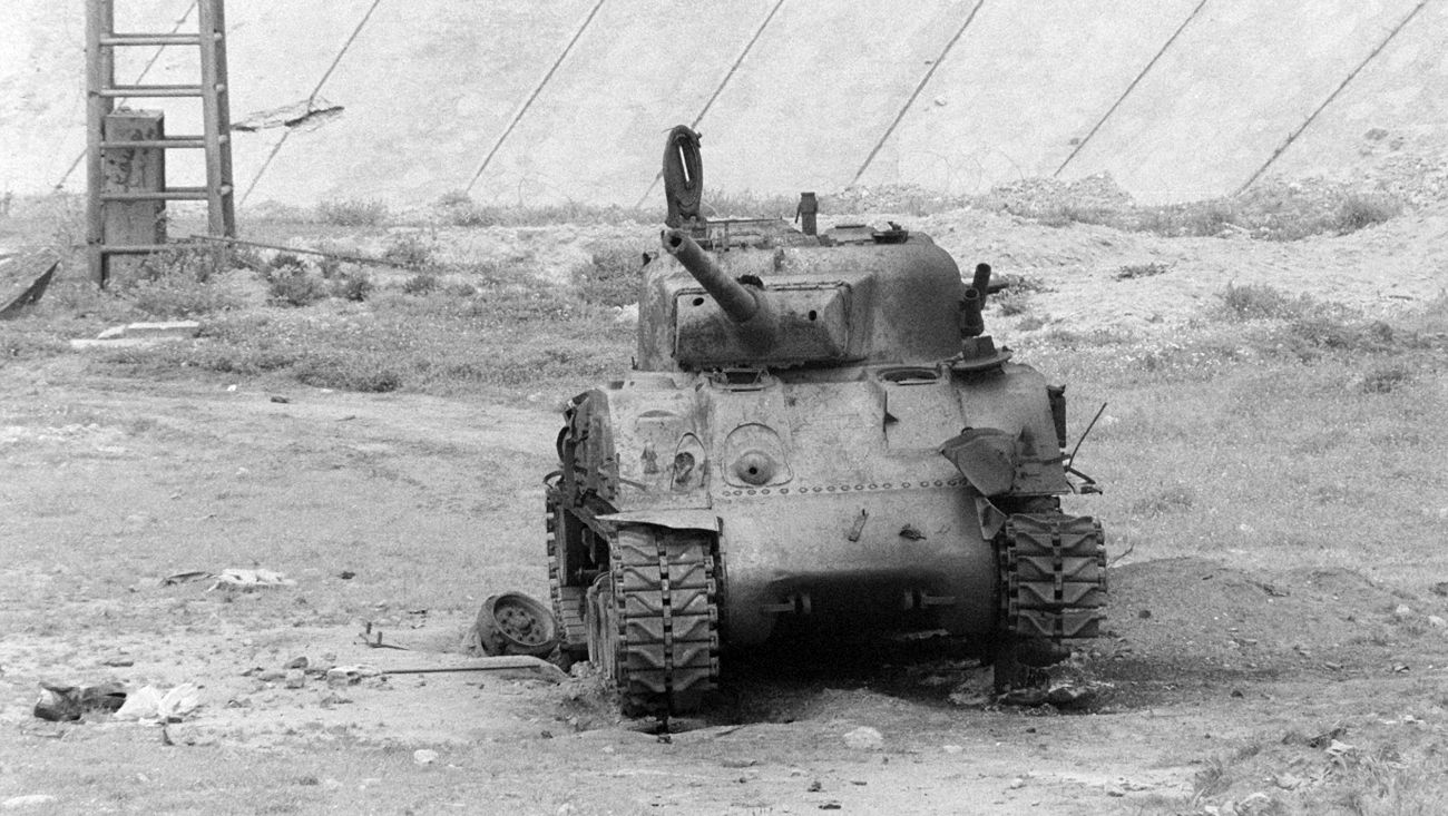 M50 zniszczony w służbie libańskiej milicji, 1983 rok (fot. US Department of Defense)