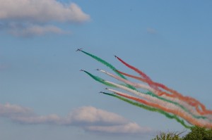 Włoski zespół Frecce Tricolori w pełnym składzie