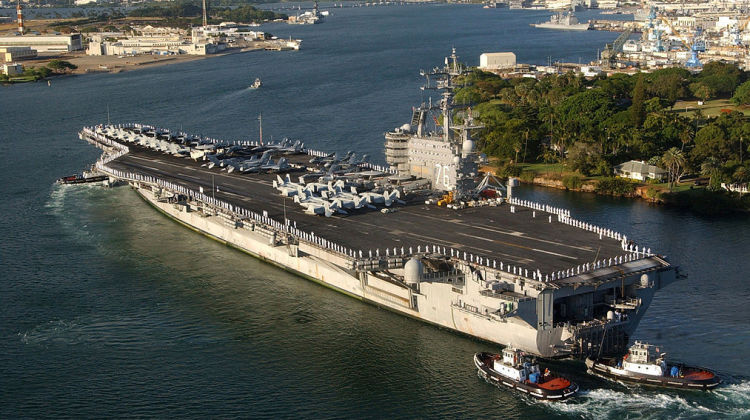 USS Ronald Reagan lotniskowiec Shandong