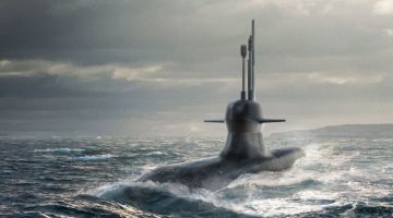 okręt typu A26 na powierzchni, wizja artystyczna