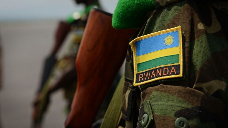 Rwanda – flaga na rękawie żołnierza