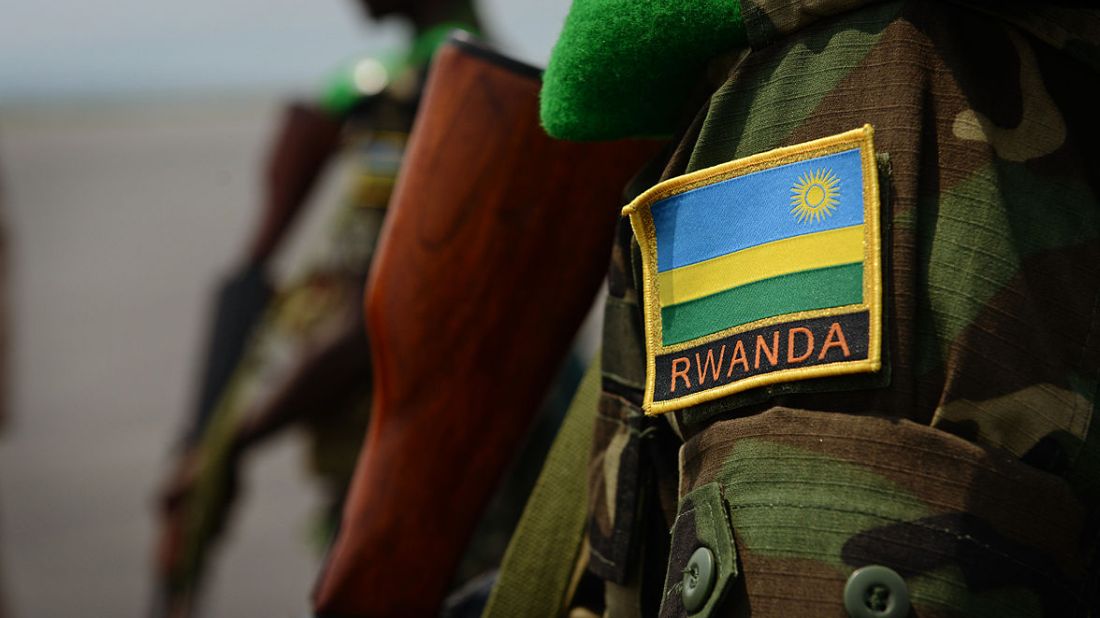 Rwanda – flaga na rękawie żołnierza