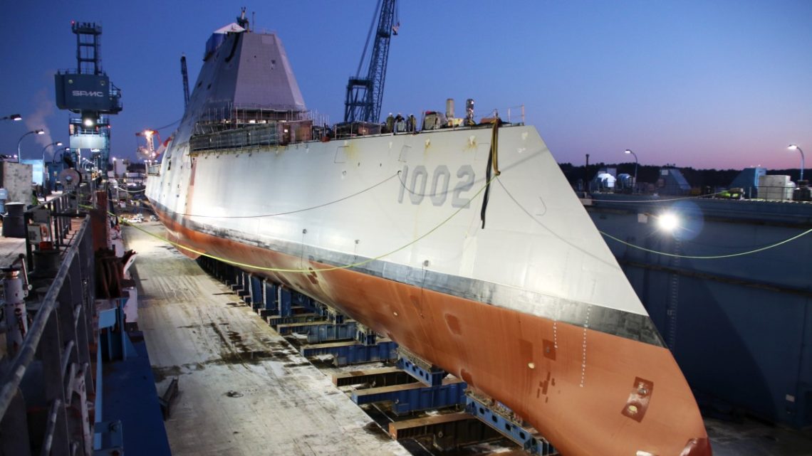 Trzeci niszczyciel typu Zumwalt zwodowany