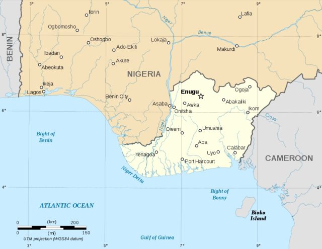 Biafra - mapa
