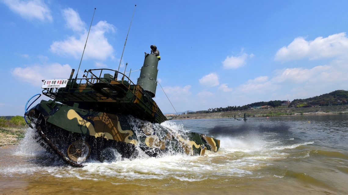 K2 Black Panther fording the river
