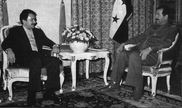 Saddam Husajn i Masud Radżawi